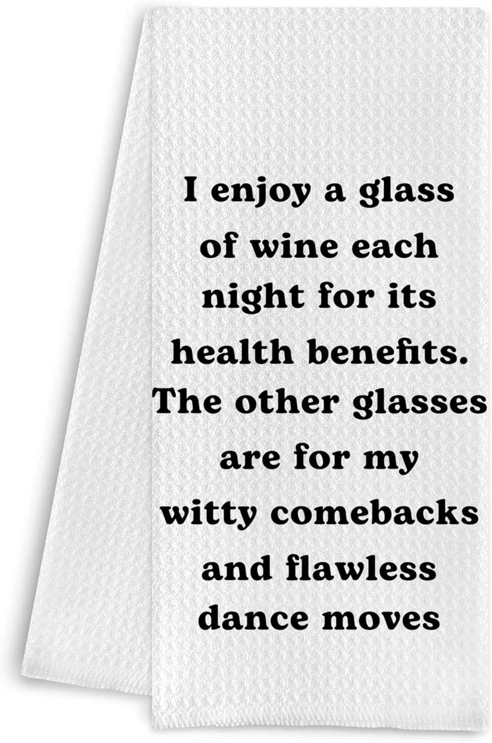 Wine Kitchen Towels 16x24 Inches - Gifts for Lovers, Dish Towels, Decor, I Enjoy a Glass Each Night Hand Towels