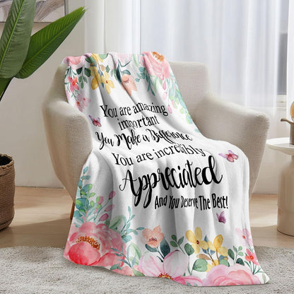 Appreciation Gifts,Appreciation Gifts for Woman,Employee Appreciation Gifts,Appreciation Gifts for Coworkers,Teacher Appreciation Gifts,Coworker Appreciation Gifts Blanket 50" x 60"