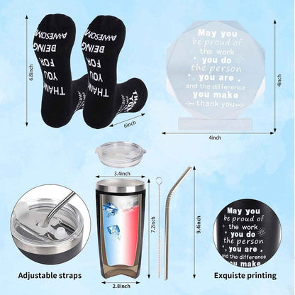 Kolewo4ever 9 Pieces Employee Appreciation Gifts for Men Christmas Gifts Thank You Gift May you Be Proud Gift for Team Coworkers Farewell Male Friend