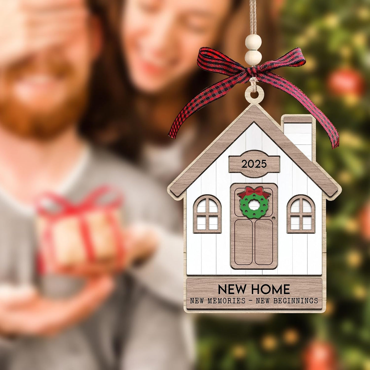 House Warming Gifts New Home - Housewarming Gifts for New House - Housewarming Gift Presents for Women, Couple - New House New Beginning -New House Owners Gift Ideas - Wooden Home Ornament 2025