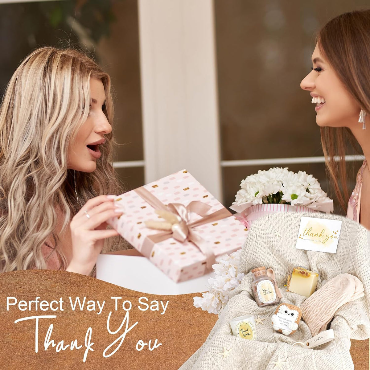 Thank You Gifts for Women – 8Pcs Appreciation Gift Baskets for Coworkers, Teachers, Nurses, Bosses, Moms,Employee and Birthday, Christmas, Holidays, Retirement, Thanksgiving