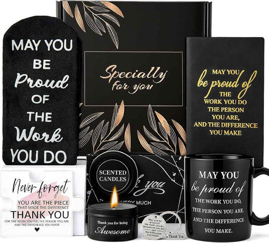 Employee Appreciation Gifts,Coworker Appreciation Gifts Box Office Present | Gifts Box with Mug,Journal Notebook,Socks,Acrylic Medal,Thank You Gift for Employee Coworker Team Staff Manager Assistant