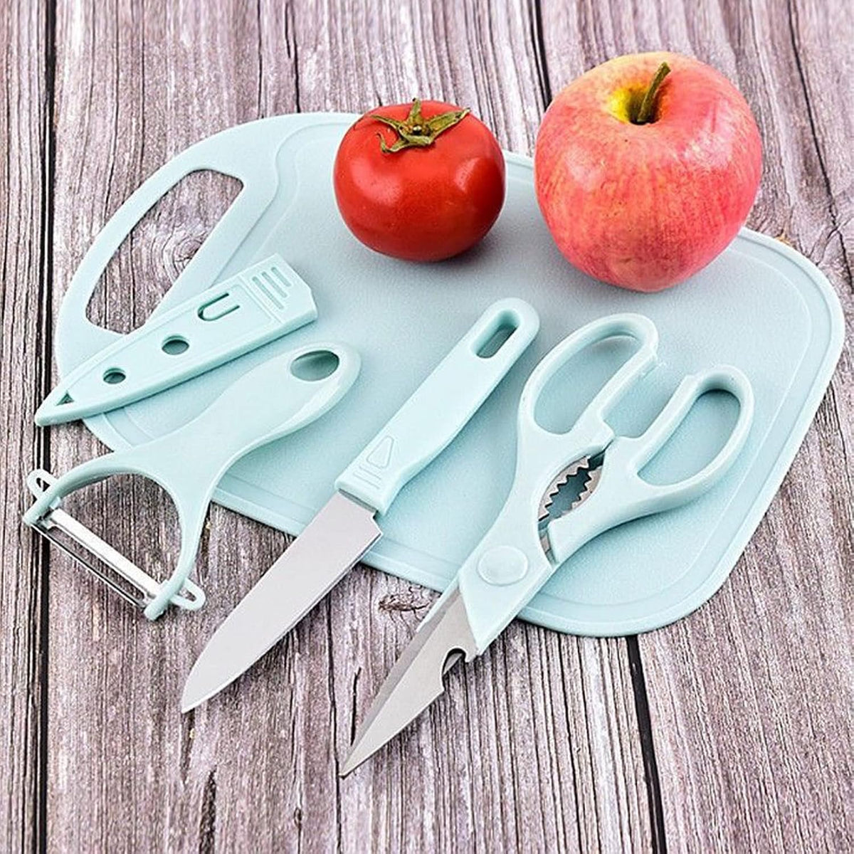 Magicorange Travel Cutting Board Set, 4 Pcs Portable Mini Camping Knife Set