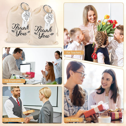 NICEMOVIC 45 Pcs Employee Thank You Gifts Bulk, Appreciation Gifts Bulk with Drawstring Bag & Card for Coworkers Teacher