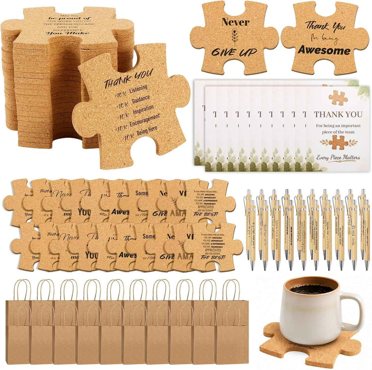 Twenty-Set Cork Coaster Appreciation Kit