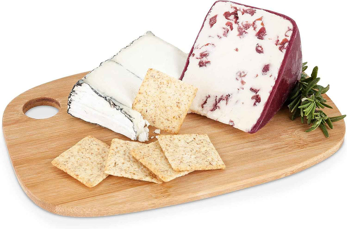 True Morsel Small Bamboo Cheese Board, Mini Charcuterie Board for Fruits, Crackers, Meats & Appetizers, Stylish Cheese Tray for Wine Night, Housewarming Gifts, Hostess Gifts, 8.75" x 6"