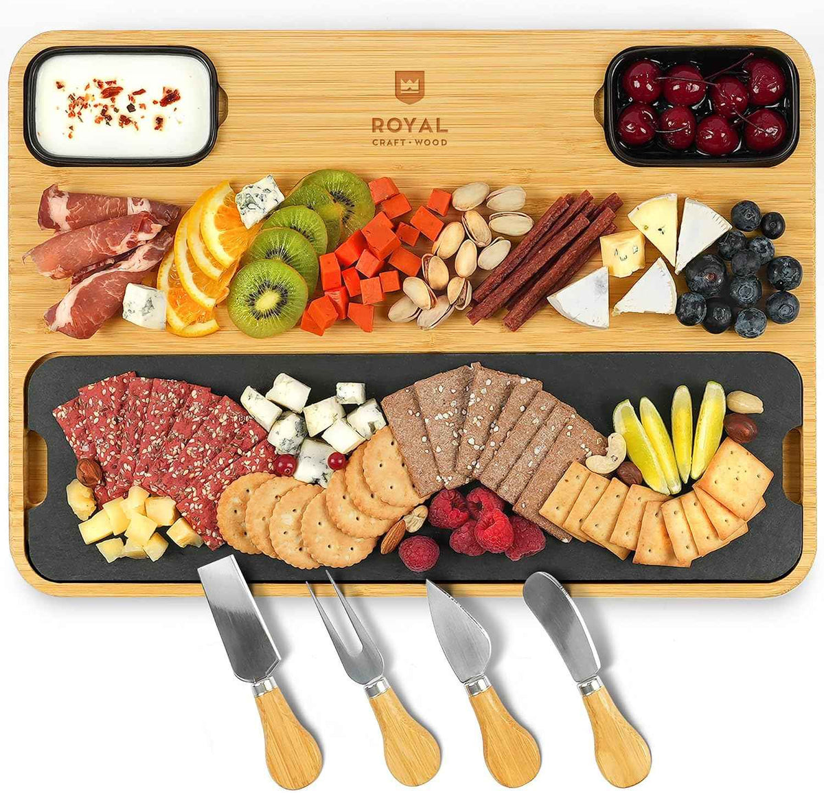 CHEESE BOARD WITH SLATE PLATE