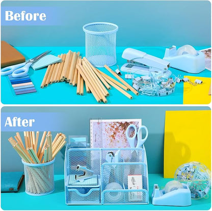 11-Piece Blue Desk Organizer Set - Field & Blessing