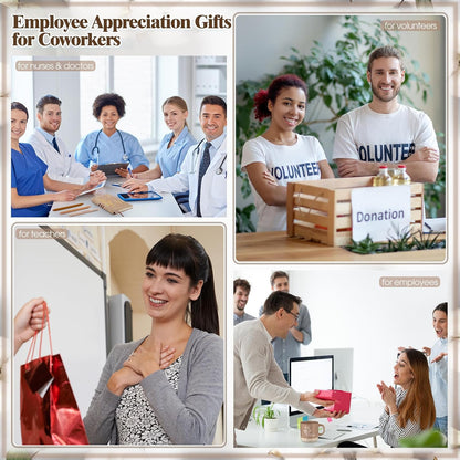 Didaey 7 Pcs Employees Appreciation Gifts Back to School Thank You Gifts for Teacher Women Men Coworker Thank You for Being Awesome Journal Mug Candle Pens for Staff Nurse (Kaki)