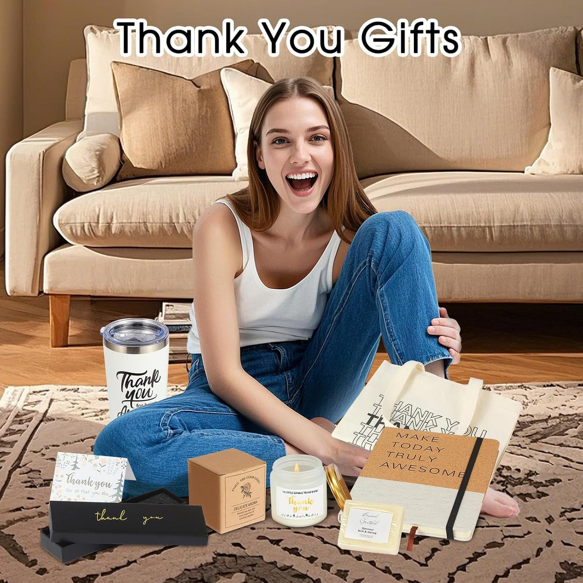 Thank You Gifts for Women, Employee Appreciation Gift Baskets, Thank You Gifts for Coworkers, Thank You for Being Awesome, Ideal Gift Baskets for Social Workers, Teachers, Secretaries, Coworkers
