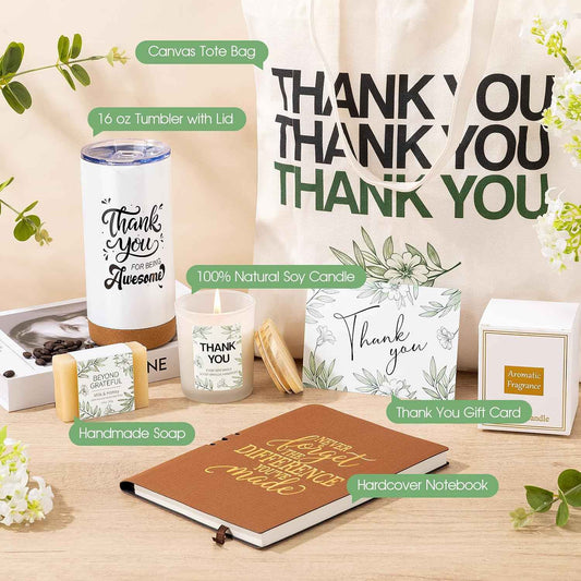 Frerdui Thank You Gifts for Women with Tumbler, Employee Appreciation Gifts, Teacher Appreciation Gift, Gift Basket for Coworker, Social Worker, Teacher, Nurse