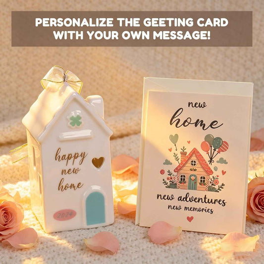 Home Sweet Home Keepsake – Housewarming Gift for Couples, Ceramic House Decor, First House Gift Idea, New Home Ornament