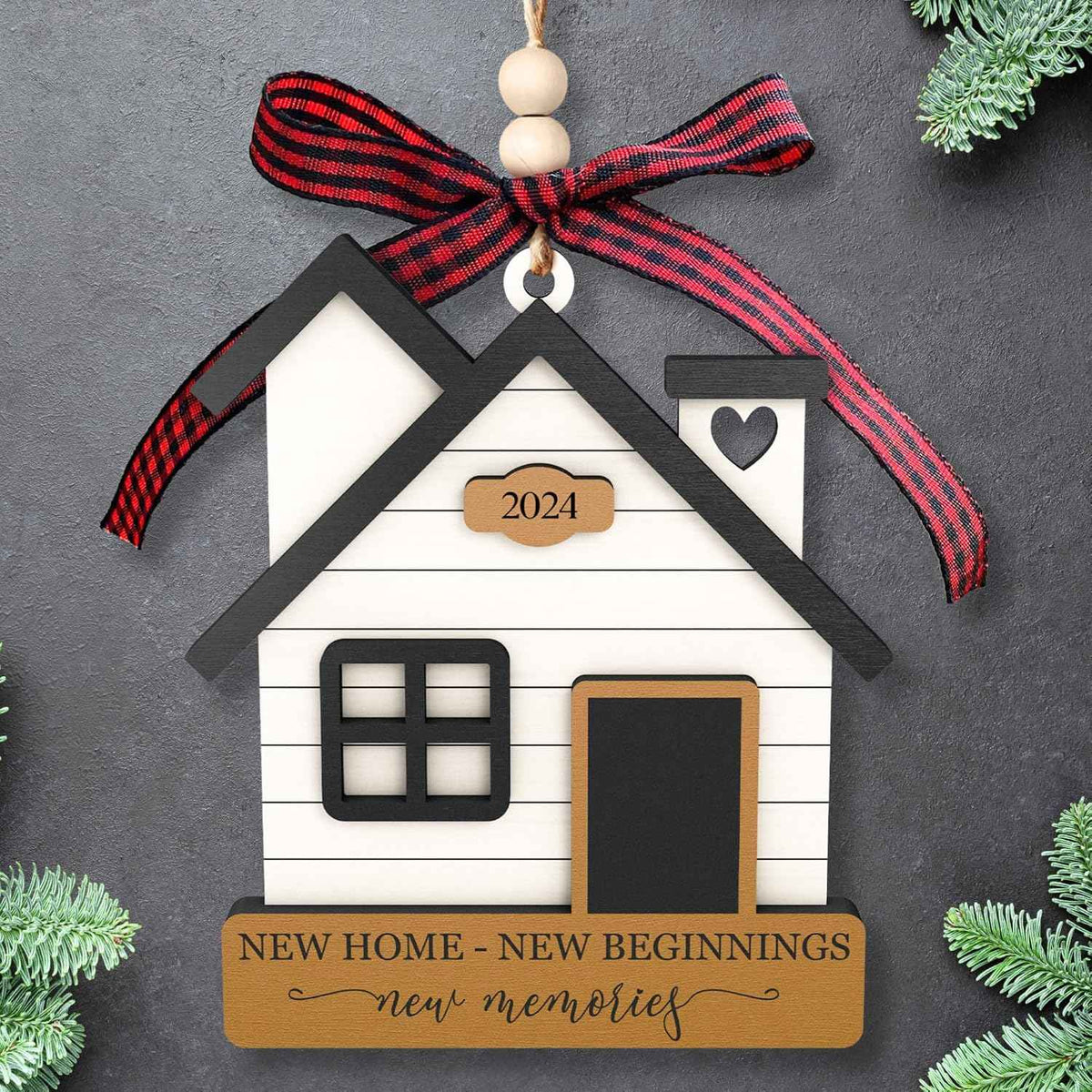 MAPDTWO House Warming Gifts New Home - Housewarming Gifts for New House, Women - New Home Gift Ideas for Couple - Wooden Ornament