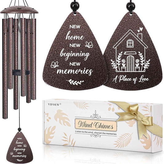 House Warming Gifts New Home, 32" Bronze Wind Chimes Housewarming Gifts | New home gift ideas for women men homeowners couples family friends, unique first home gift for apartment decor