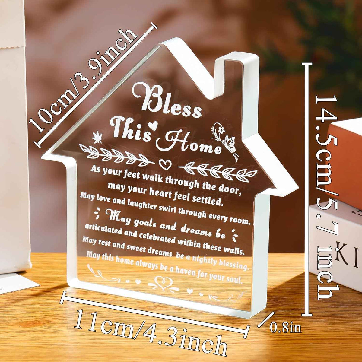 House Warming Gifts New Home Crystal Bless This Homes Plaque Best Housewarming Gift New House Ideas for Women Men Couple Friend Welcome To The Family