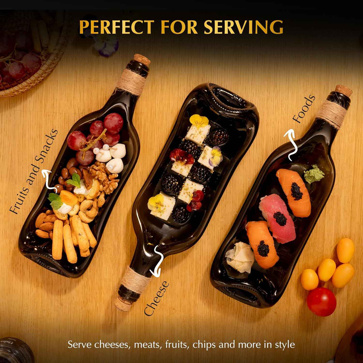 Melted Wine Bottle Serving Board