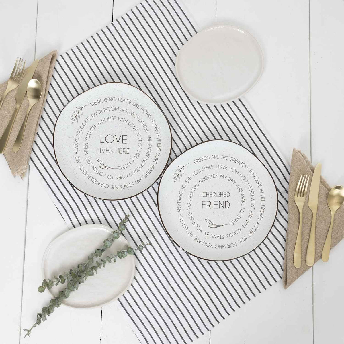 Pavilion Gift Company - Love Lives Here - 10.5" Serving Tray Platter Plate Thanksgiving Fall Serveware Friendship Family Housewarming Apartmentwarming