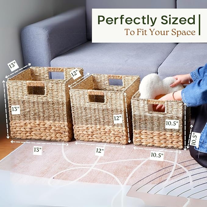 Woven Storage Cube Basket Set of Four - Field & Blessing
