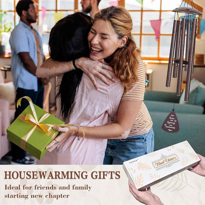 House Warming Gifts New Home, 32" Bronze Wind Chimes Housewarming Gifts | New home gift ideas for women men homeowners couples family friends, unique first home gift for apartment decor