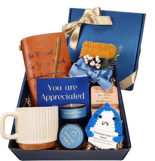 Employee Appreciation Gifts for Men Women, Thank You Gift | with Mug, Notebook & Emotional Support Shark, Appreciations Gifts for Coworkers, Team, Gender Neutral Staff