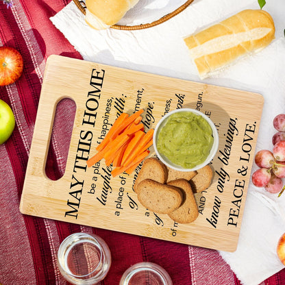 Housewarming Gifts Cutting Board, House Warming Gifts New Home House Apartment, New Homeowner Gifts, Home Blessing Bamboo Cutting Boards for Kitchen, Decorative Cutting Boards for Kitchen