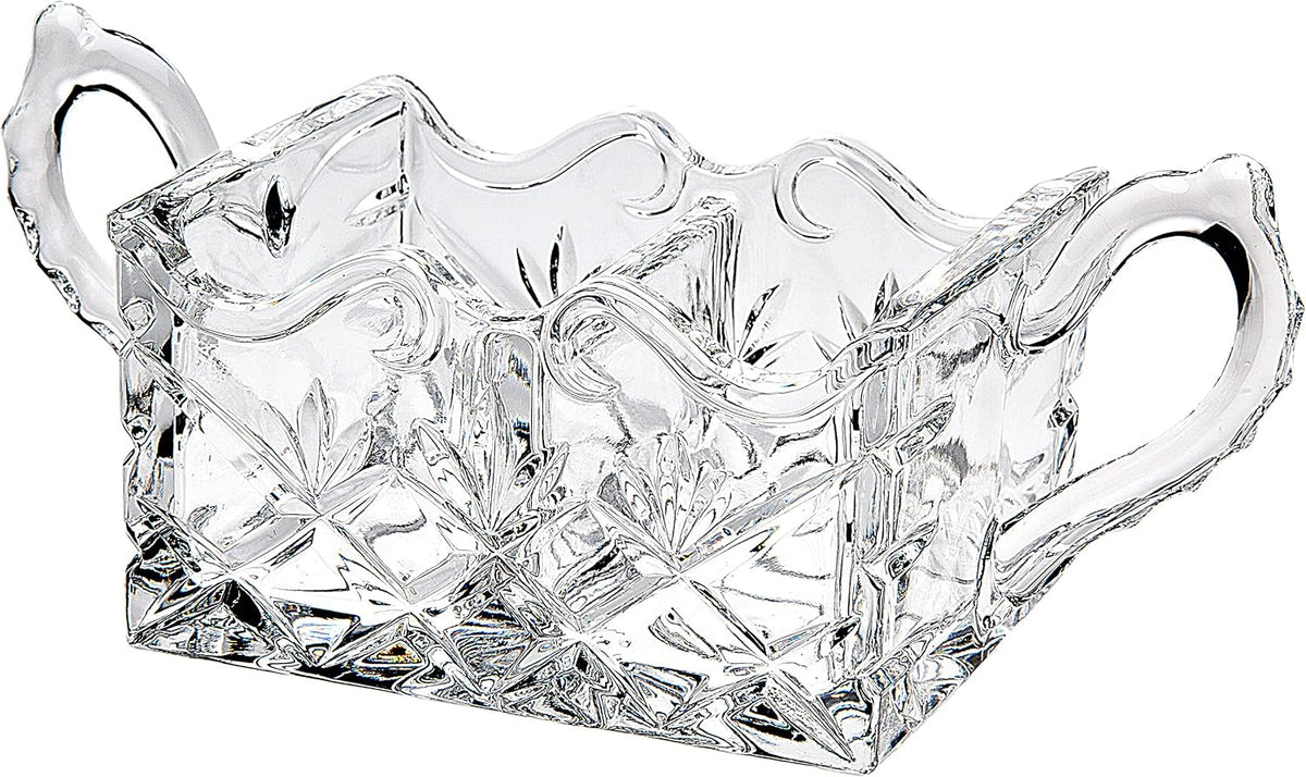 Godinger Serving Hostess Set - Butter Dish, Sugar and Creamer, Packet Holder, Cracker Tray - 5 Piece Set, Dublin Collection