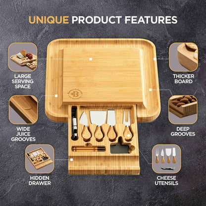 Charcuterie Board and Bread Slicer Set Bundle - Perfect for Entertaining and Baking
