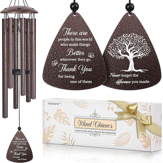 Thank You Gifts for Women Men, 32" Wind Chimes, Teacher Appreciation Gifts | Appreciation gifts for employee coworkers pastor colleague, thanksgiving day hostess gift for family friends, home decor
