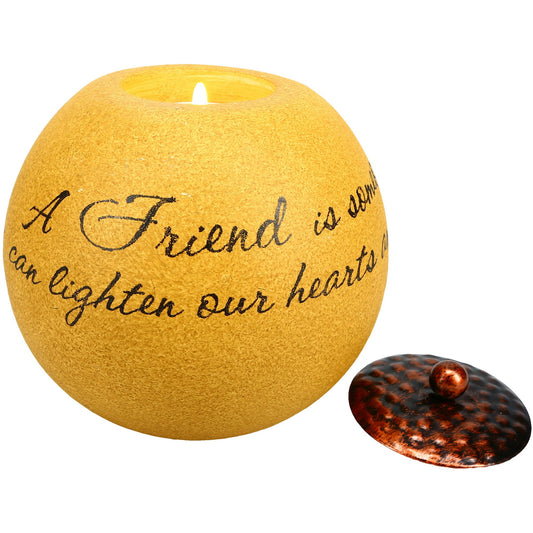 Pavilion Friend Terracotta Tealight Holder, 4.5 in