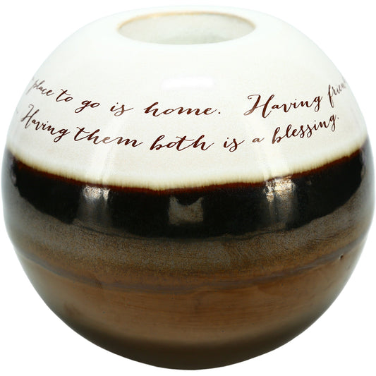 Pavilion Home & Friends Stoneware Tealight Holder, 4.5 in